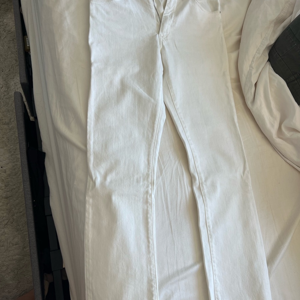 White Straight-Leg Pants